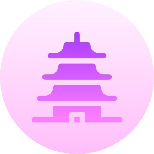 パゴダ Basic Gradient Circular icon