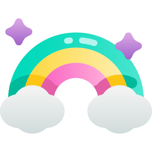 arcoíris Kawaii Star Gradient icono