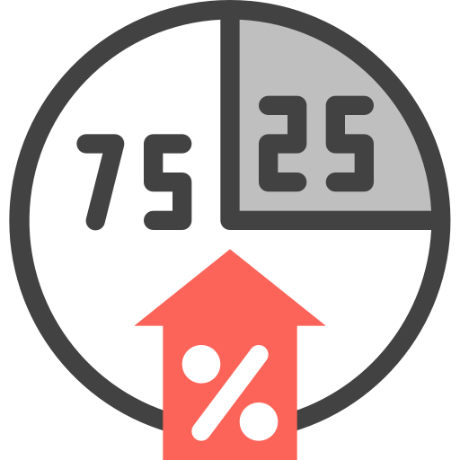Percentage Generic Outline Color icon