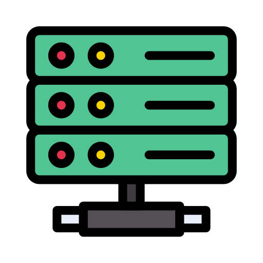 server Vector Stall Lineal Color icon