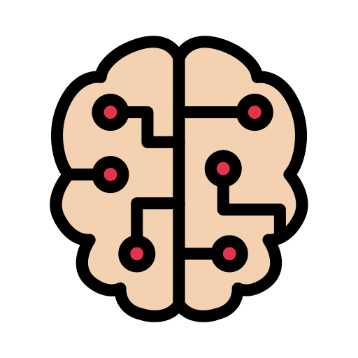 Brain Vector Stall Lineal Color icon