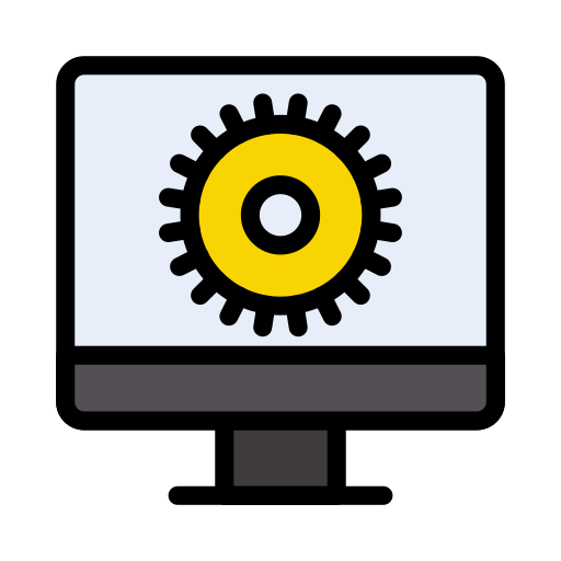 컴퓨터 화면 Vector Stall Lineal Color icon