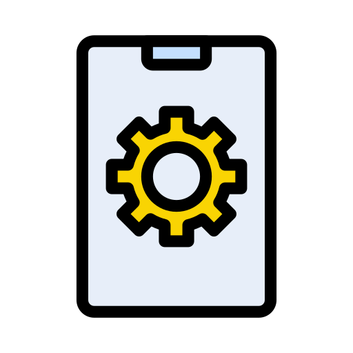 Mobile Vector Stall Lineal Color icon