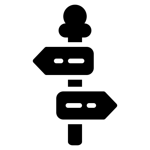 znak kierunkowy Generic Glyph ikona