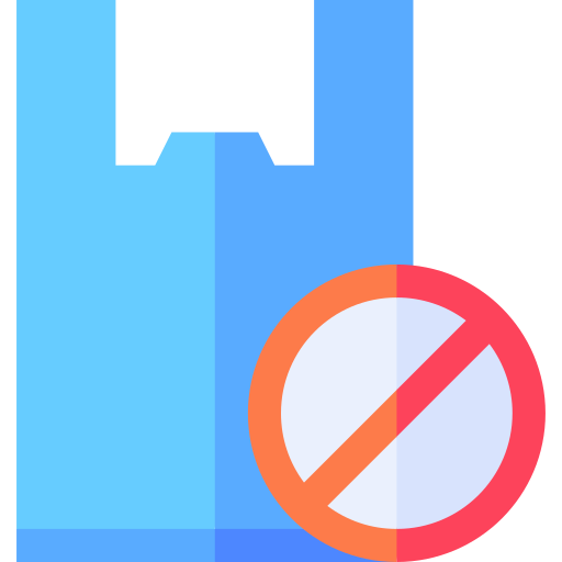 No plastic bags Basic Straight Flat icon