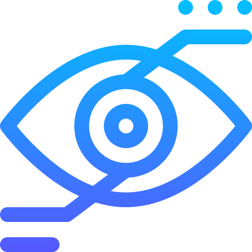 oog Basic Gradient Lineal color icoon