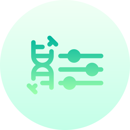 ingeniería genética Basic Gradient Circular icono