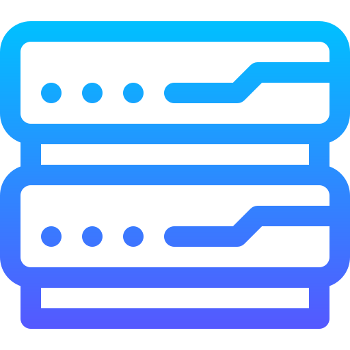 server Basic Gradient Lineal color icon