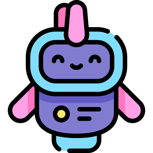 로봇 Kawaii Lineal color icon
