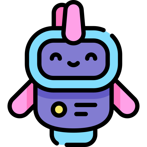 ロボット Kawaii Lineal color icon