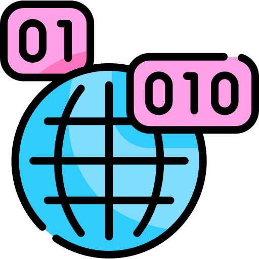 internet Kawaii Lineal color icono