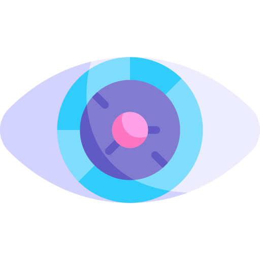 Бионический глаз Kawaii Flat иконка