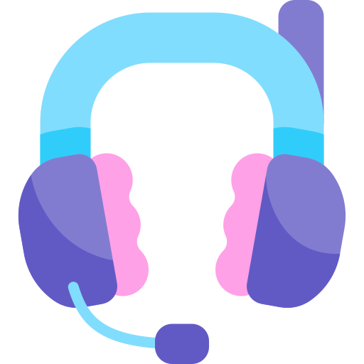 Headphones Kawaii Flat icon