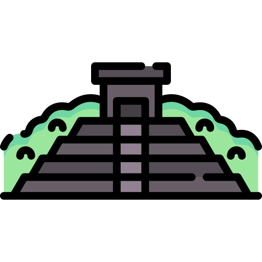 piramide azteca Special Lineal color icona