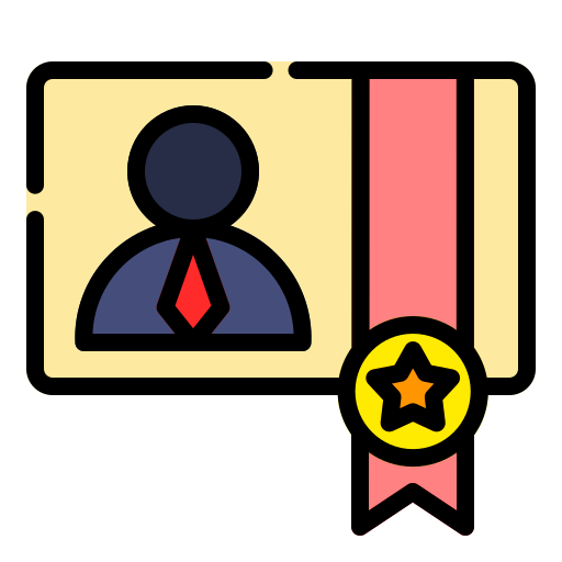 certificado Generic Outline Color icono