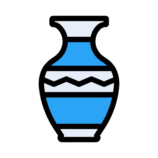 Vase Vector Stall Lineal Color icon