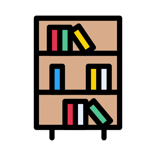 libreria Vector Stall Lineal Color icona