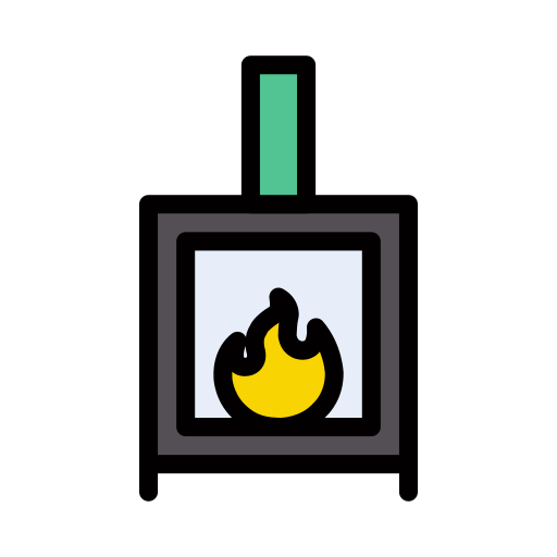 暖炉 Vector Stall Lineal Color icon
