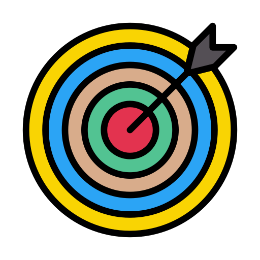 Target Vector Stall Lineal Color icon