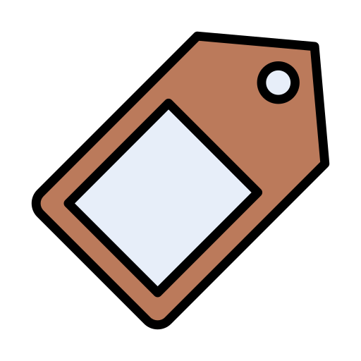 etiqueta Vector Stall Lineal Color icono