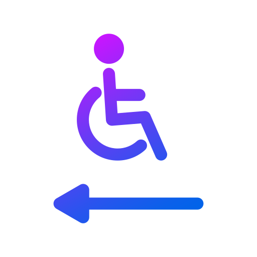 cadeira de rodas Generic Flat Gradient Ícone
