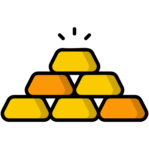 barra de oro Generic Outline Color icono