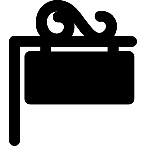 letrero rectangular  icono
