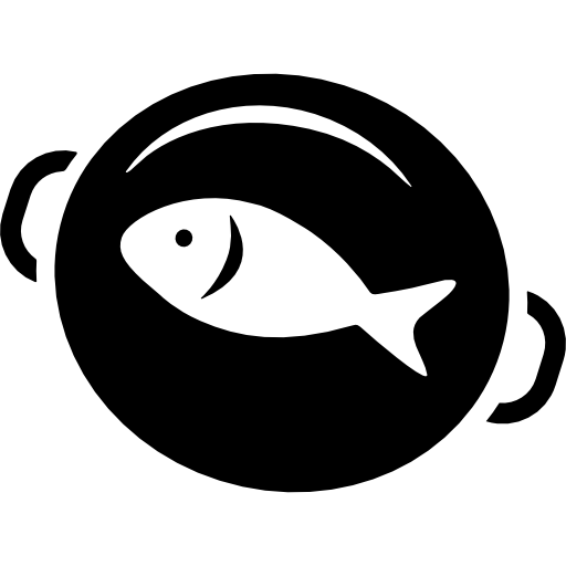 Fish on frying pan  icon