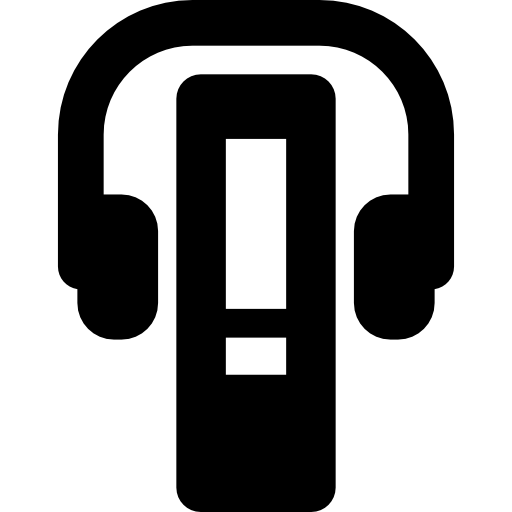 odtwarzacz mp3 ze słuchawkami  ikona