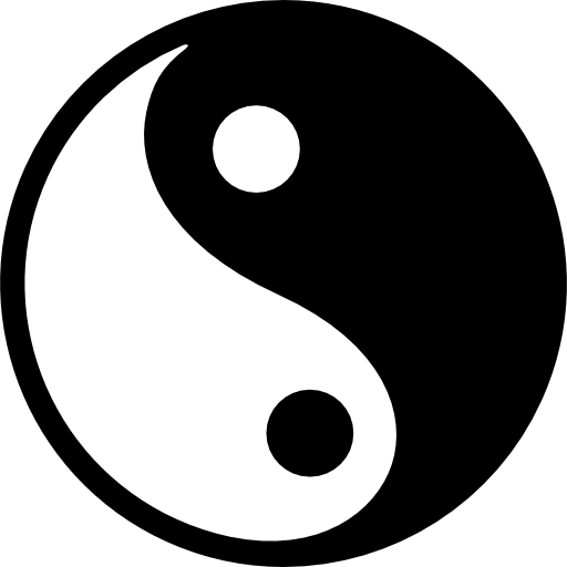 símbolo yin yang  Ícone