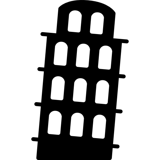torre pendente di pisa  icona