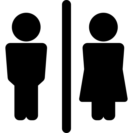 toilette maschile e femminile  icona