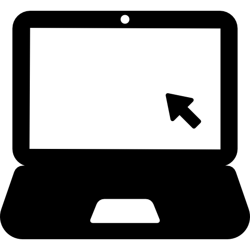 zwarte laptop  icoon