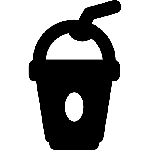 vaso de papel para batido de leche  icono