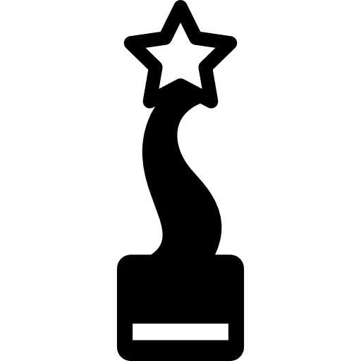 Trophy with a star  icon