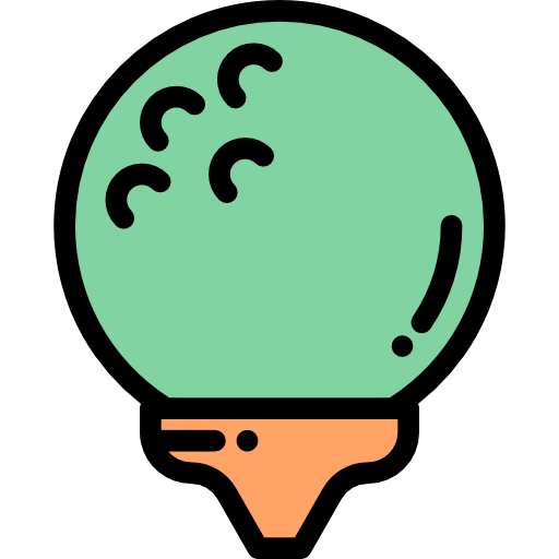 pelota de golf Detailed Rounded Lineal color icono