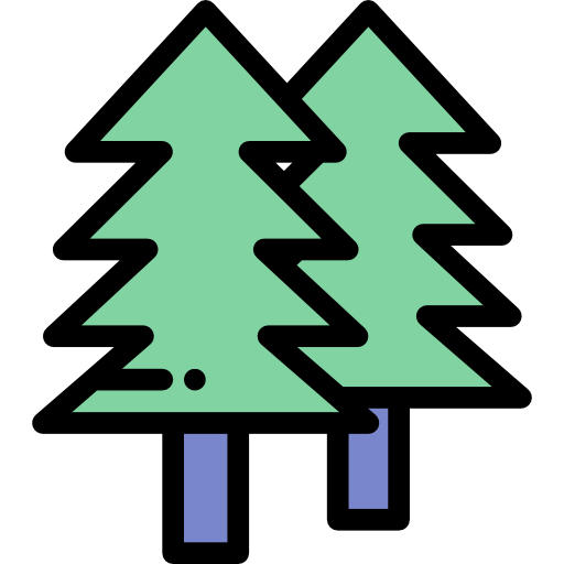pines Detailed Rounded Lineal color icono