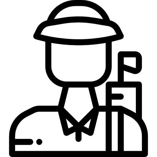 골프 캐디 Detailed Rounded Lineal icon