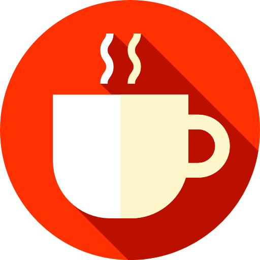 커피 Flat Circular Flat icon