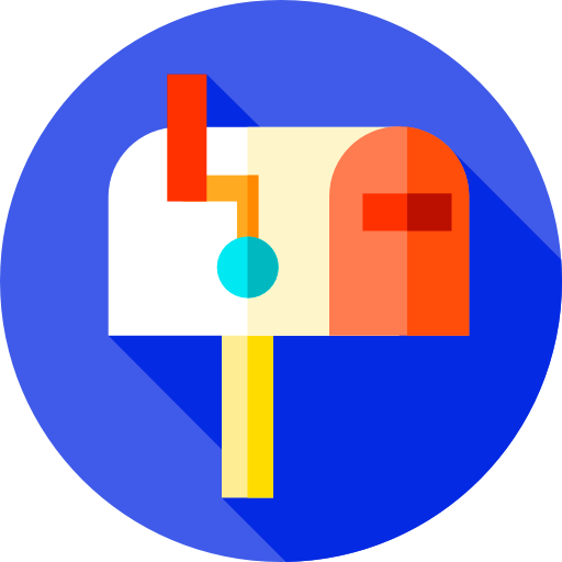 사서함 Flat Circular Flat icon