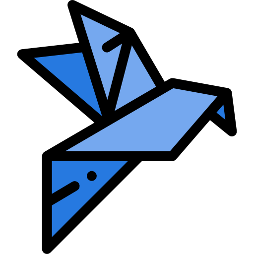 Оригами Detailed Rounded Lineal color иконка