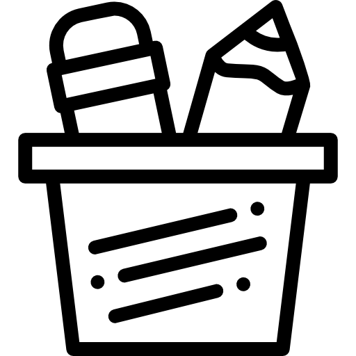 piórnik Detailed Rounded Lineal ikona