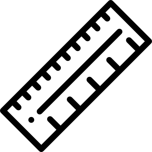 linijka Detailed Rounded Lineal ikona