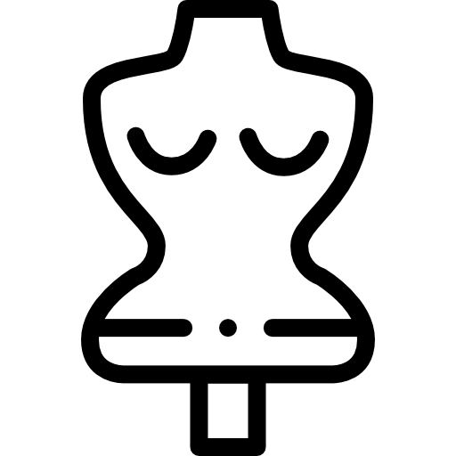 manekin Detailed Rounded Lineal ikona