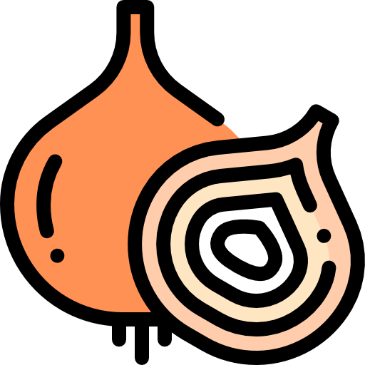 Onion Detailed Rounded Lineal color icon