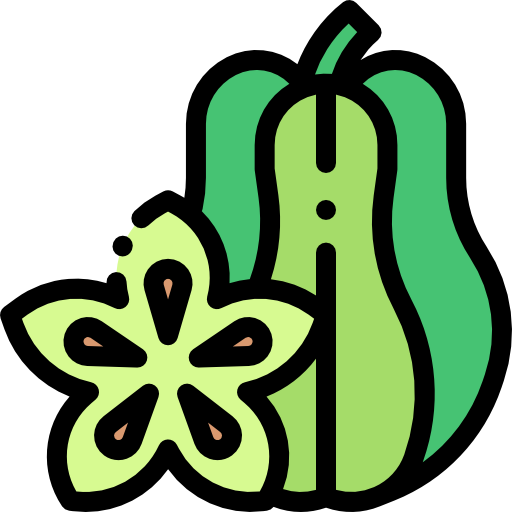 Carambola Detailed Rounded Lineal color icon