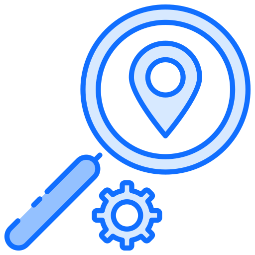 Search location Generic Blue icon