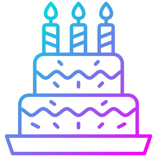 torta di compleanno Generic Gradient icona