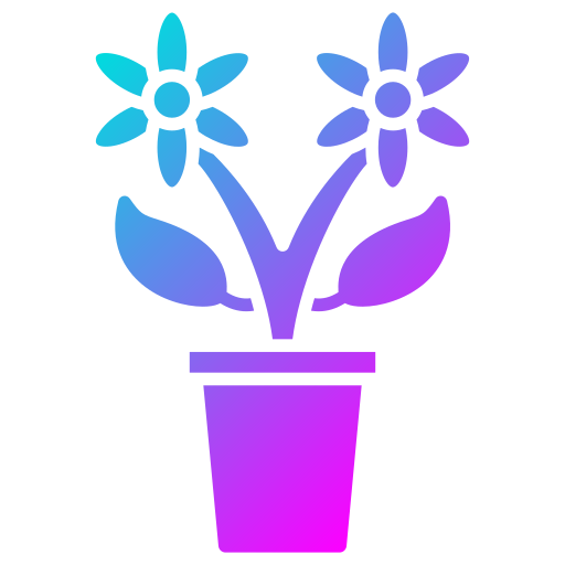 vaso di fiori Generic Flat Gradient icona
