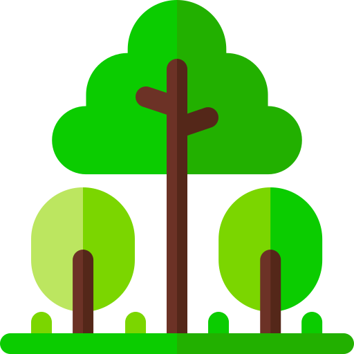 Árboles Basic Rounded Flat icono